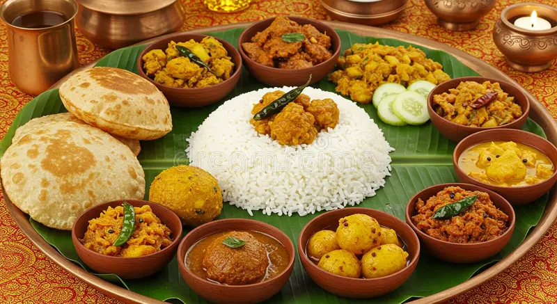 Traditional Bengali thali